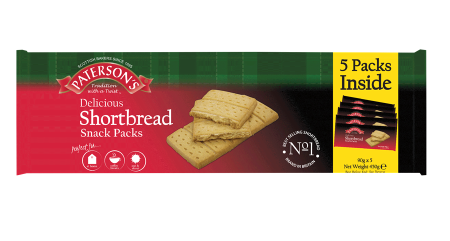 Paterson's Shortbread Snack Packs 450g