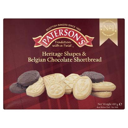 Paterson’s Heritage Shapes & Belgian Chocolate Shortbread alt tag