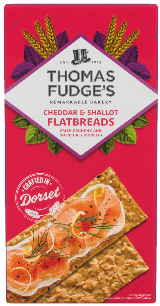 Thomas Fudges Cheddar and Shallot Flatbread