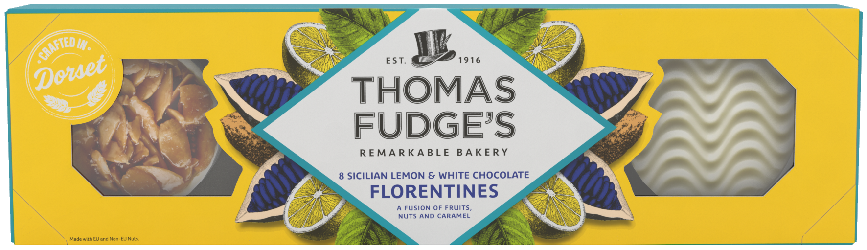 Thomas Fudge's Sicilian Lemon & White Chocolate Florentines