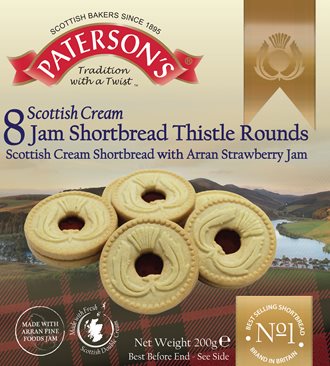 Paterson's Scottish Cream Jam Shortbread Thistle Rounds alt tag 