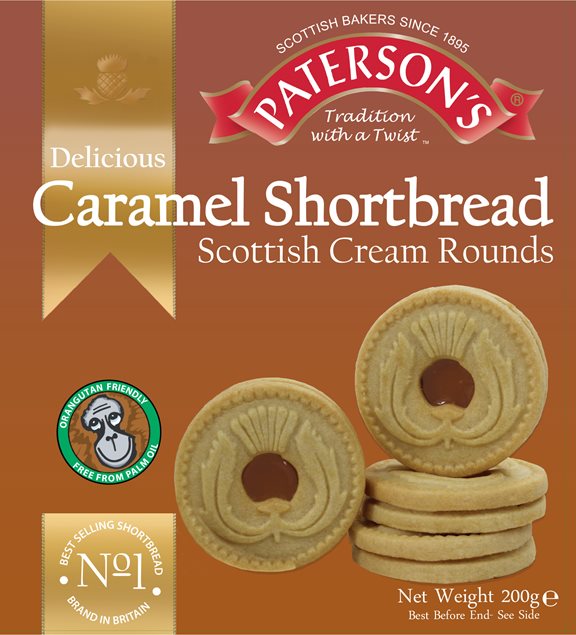 Patersons Caramel Shortbread Scottish Cream Rounds 200g